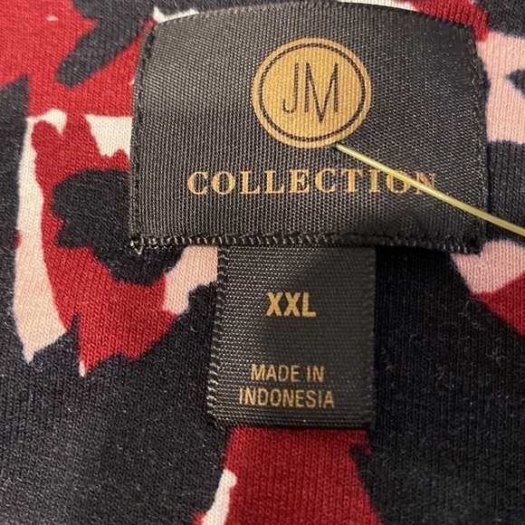 a womens JM Collection casual 3/4 sleeve stretch plus size top XXL - Picture 3 of 3